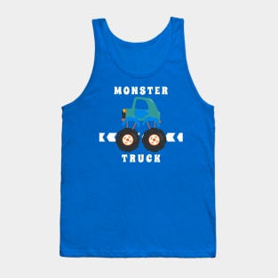 Vector illustration of monster truck with cartoon style Tank Top